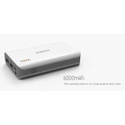 bateria przenośna ROMOSS PowerBank SOLO 3 - 6000 mAh (Latarka LED)-32820