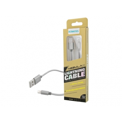 kabel ROMOSS do Apple iPad, iPhone - lightning (ładowanie, komunikacja) - gray / szary-35128