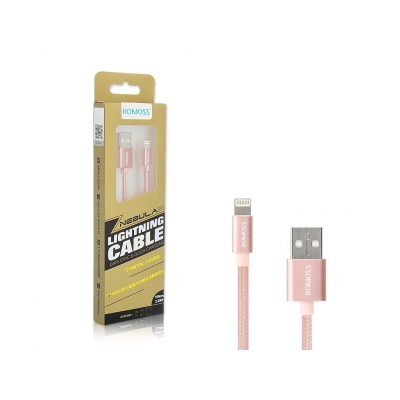 Kabel ROMOSS do Apple iPad, iPhone - lightning (ładowanie, komunikacja) - rose / różowy-35189