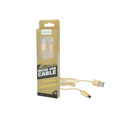 kabel ROMOSS micro USB (ładowanie, komunikacja) - gold / złoty-35254