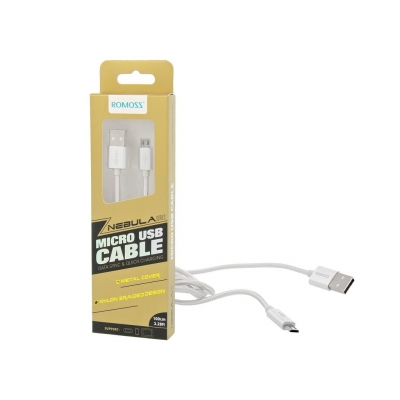 kabel ROMOSS micro USB (ładowanie, komunikacja) - silver / srebrny-35306