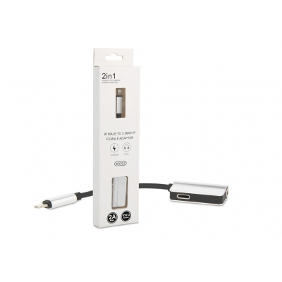 Adapter / przejściówka audio do Apple Lightning do Mini Jack 3.5 mm (silver)-39985